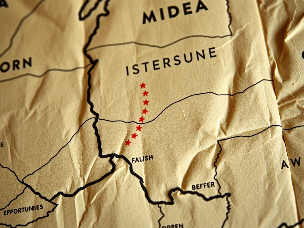Ručně kreslená strategická mapa