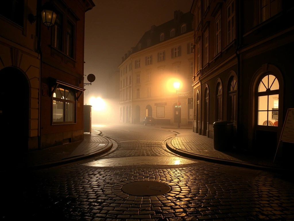 Prague street scene evoking navigation